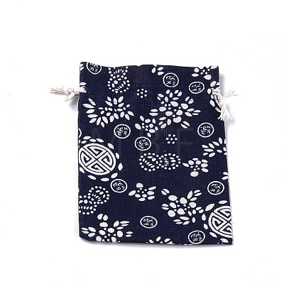 Polycotton(Polyester Cotton) Packing Pouches Drawstring Bags ABAG-T007-02F-1