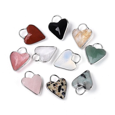Natural & Synthetic Mixed Stone Faceted Pendants G-Q601-03P-1
