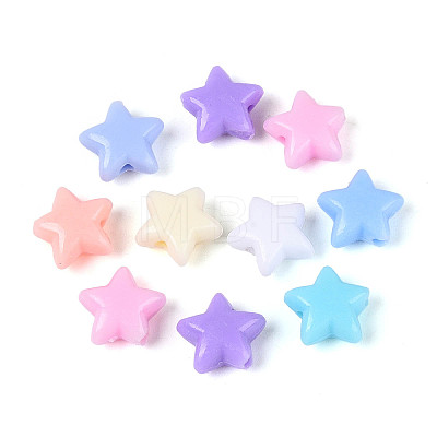 Plastic Star Beads KY-T041-28M-1