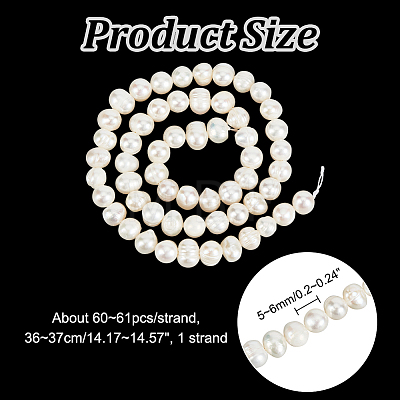  1 Strand Natural Cultured Freshwater Pearl Beads Strands PEAR-NB0002-21-1