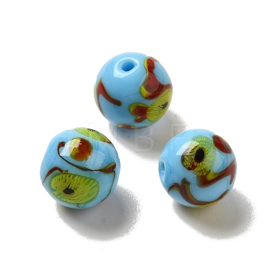 Handmade Lampwork Beads Strands LAMP-G162-08A-09-1