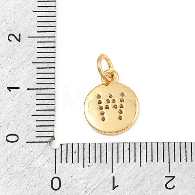 Brass Micro Pave Clear Cubic Zirconia Charms CU-CBA56CE-12G-W-1
