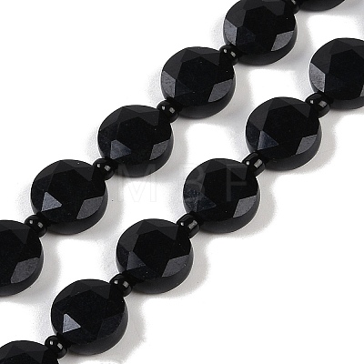 Natural Black Onyx(Dyed & Heated) Beads Strands G-C116-A73-01-1