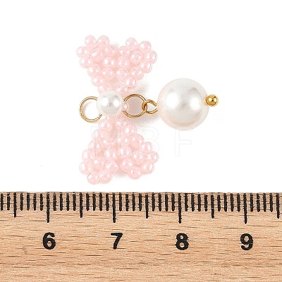 Glass Seed Bead Pendants PALLOY-MZ01383-01-1