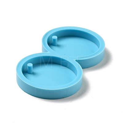 Flat Round DIY Pendant Silicone Molds DIY-G062-D06-1