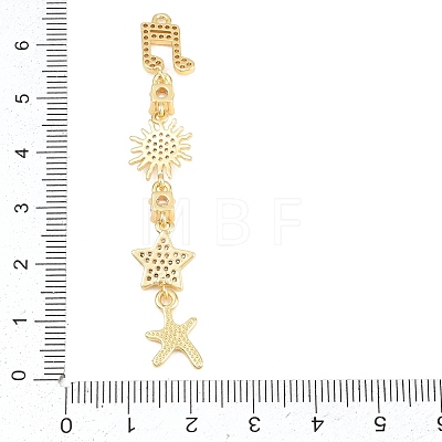 Brass Micro Pave Cubic Zirconia Big Pendants KK-A297-04C-G-1