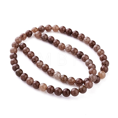 Natural Purple Aventurine Round Bead Strands LS-G-E334-6mm-21-1