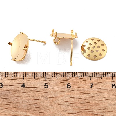 Brass Studs Earring Findings KK-K382-16A-G-1