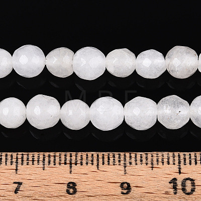 Dyed Natural White Jade Beads Strands G-T139-6mm-60-26-1