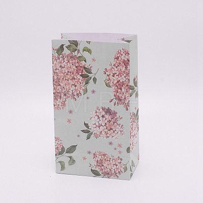 Floral Pattern Paper Bags CARB-WH0009-11C-1