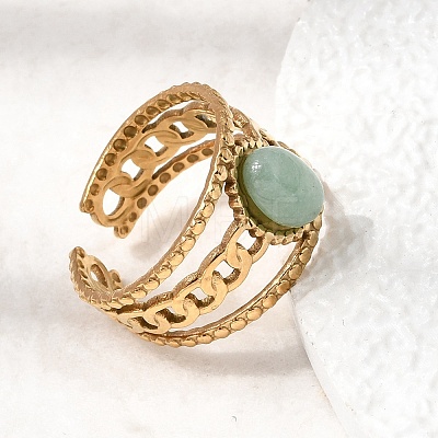 304 Stainless Steel Cuff Open Rings RJEW-F213-03G-12-1