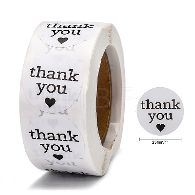 1 Inch Thank You Stickers X-DIY-G025-J04-1