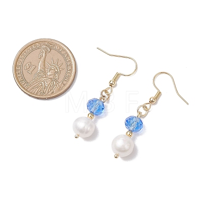 3 Pairs 304 Stainless Steel Natural Cultured Freshwater Pearl Round Earring Sets EJEW-JE06817-01-1
