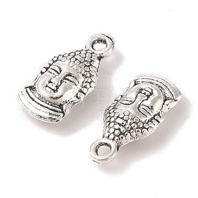 Tibetan Style Alloy Buddha Head Pendants X-TIBEP-M031-05AS-1