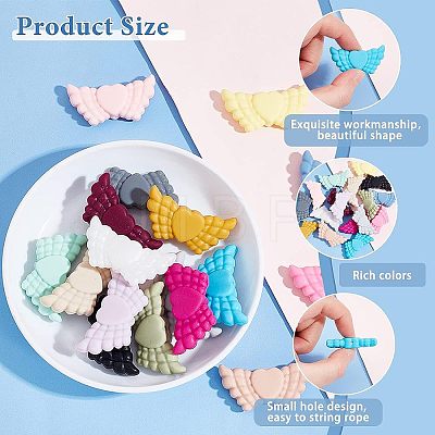 HOBBIESAY 17Pcs 17 Colors Food Grade Eco-Friendly Silicone Beads SIL-HY0001-05-1