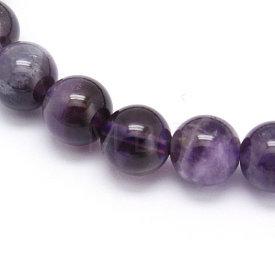 Buddha Style Amethyst Gemstone Beads Stretch Bracelets BJEW-Q625-1