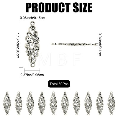 30Pcs Tibetan Style Alloy Connector Charms TIBE-FS0003-32-1