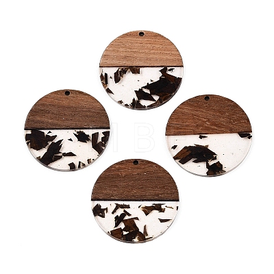 Epoxy Resin & Walnut Wood Pendants RESI-T057-10D-1