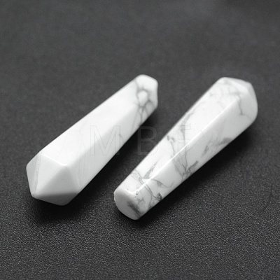 Natural Howlite Pointed Beads G-E490-C09-1