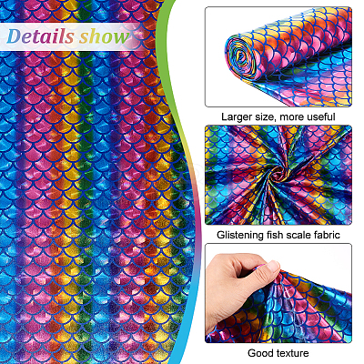Glitter Polyester Fabric DIY-WH0304-648B-1