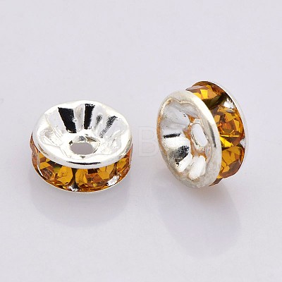 Brass Rhinestone Spacer Beads RB-A014-Z5mm-17S-NF-1