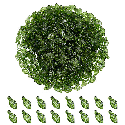 500Pcs Transparent Acrylic Charms TACR-ME0001-02A-1