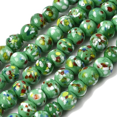Handmade Lampwork Beads Strands LAMP-H071-01A-09-1