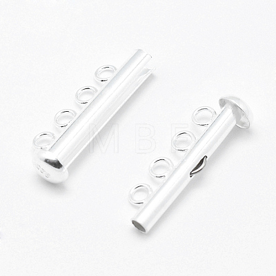 Sterling Silver Slide Lock Clasps STER-K035-03-1