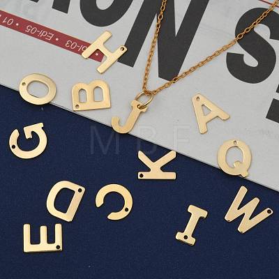 304 Stainless Steel Letter Charms STAS-P141-1