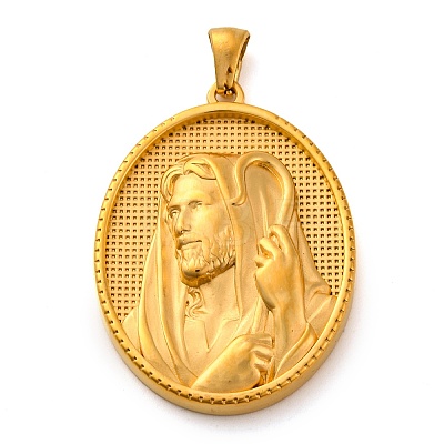 Religion Golden Tone 304 Stainless Steel Pendants STAS-K289-01G-08-1