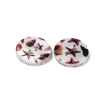 2-Hole Freshwater Shell Buttons SHEL-A004-01C-1