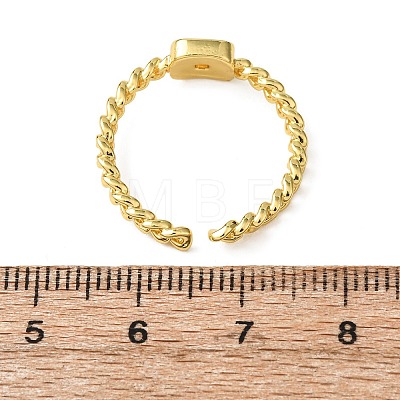 Brass Shell Open Cuff Rings for Women RJEW-K309-38G-1