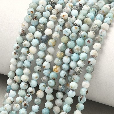 Natural Larimar Beads Strands G-F785-B01-01A-1