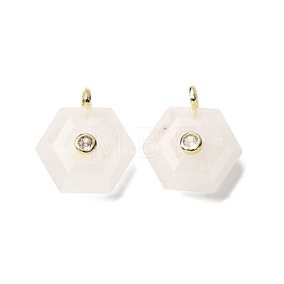 Natural Quartz Crystal Pendants G-P588-02G-11-1