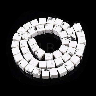 Natural Howlite Beads Strands G-T139-8x8-02A-1