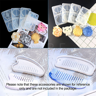 DIY Comb & Mirror Silicone Molds Kits DIY-TA0008-42-1