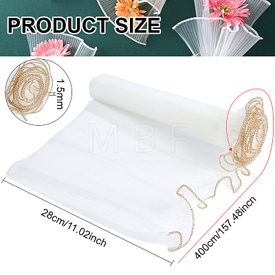 Wrinkled Wavy Gauze Yarn Flower Bouquets Wrapping Packaging DIY-WH0039-430C-1