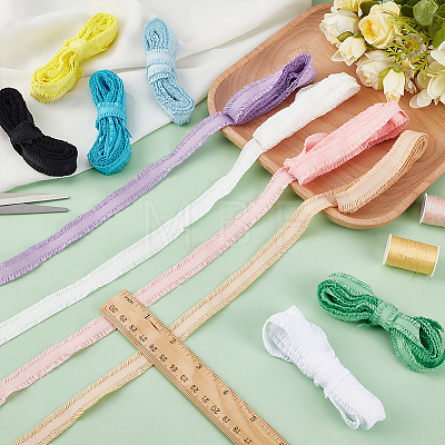 10 Colors Polyamide Elastic Stretch Lace Trim OCOR-FG0003-35-1