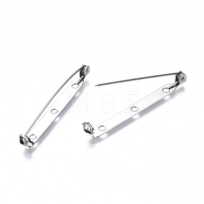 Tarnish Resistant 201 Stainless Steel Brooch Pin Back Safety Catch Bar Pins STAS-S117-022F-1