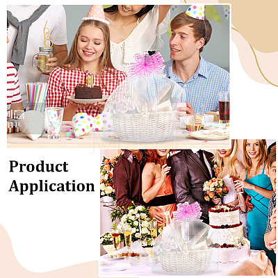 6Pcs Rectangle Organza Packing Drawstring Bags ABAG-PH0001-81A-1