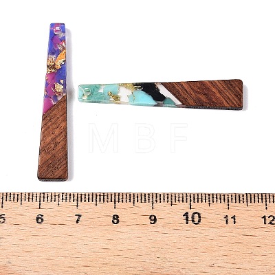 Epoxy Resin & Walnut Wood Pendants RESI-N039-117-1