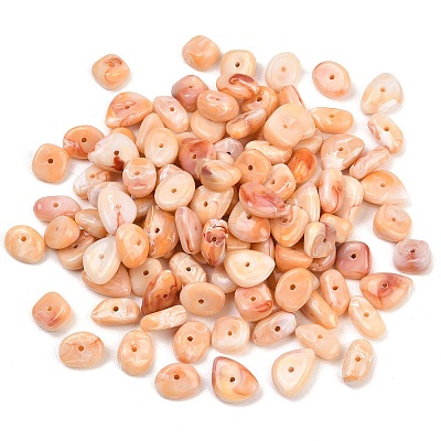 Two Tone Opaque Acrylic Imitation Gemstone Beads OACR-T033-03A-1