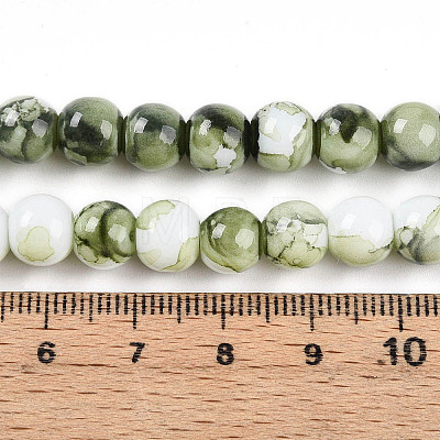 Baking Paint Glass Beads X1-DGLA-N003-8mm-C06-1