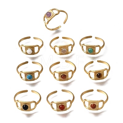 304 Stainless Steel Cuff Open Rings RJEW-F213-01G-1