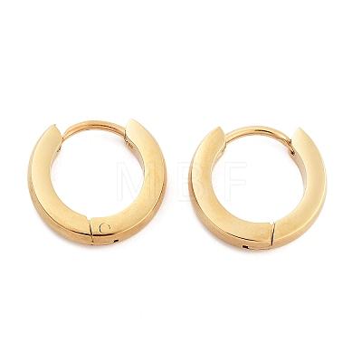 Ion Plating(IP) Frosted 304 Stainless Steel Huggie Hoop Earrings for Women EJEW-C096-31A-G-1