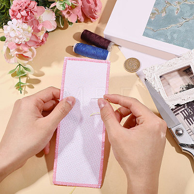 Cotton Blank Bookmarks AJEW-WH0643-200B-04-1