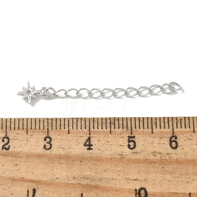 Rhodium Plated S925 Sterling Silver Chain Extender STER-R003-05P-1