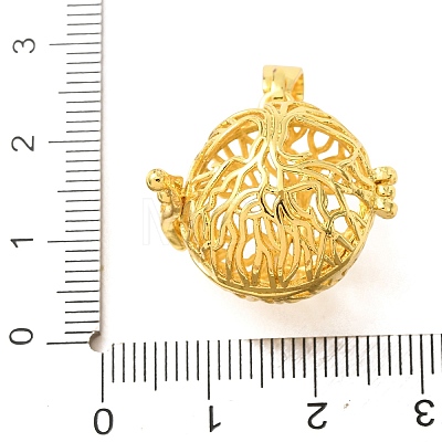Brass Cage Pendants KK-CBA8ACD-03G-1