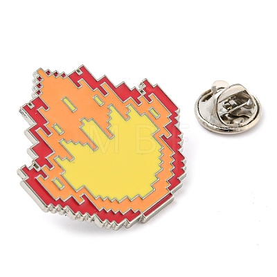 Fire Alloy Enamel Pin Broochs AJEW-Z023-13B-1