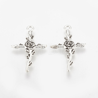 Tibetan Style Alloy Pendants TIBE-Q075-63AS-LF-1